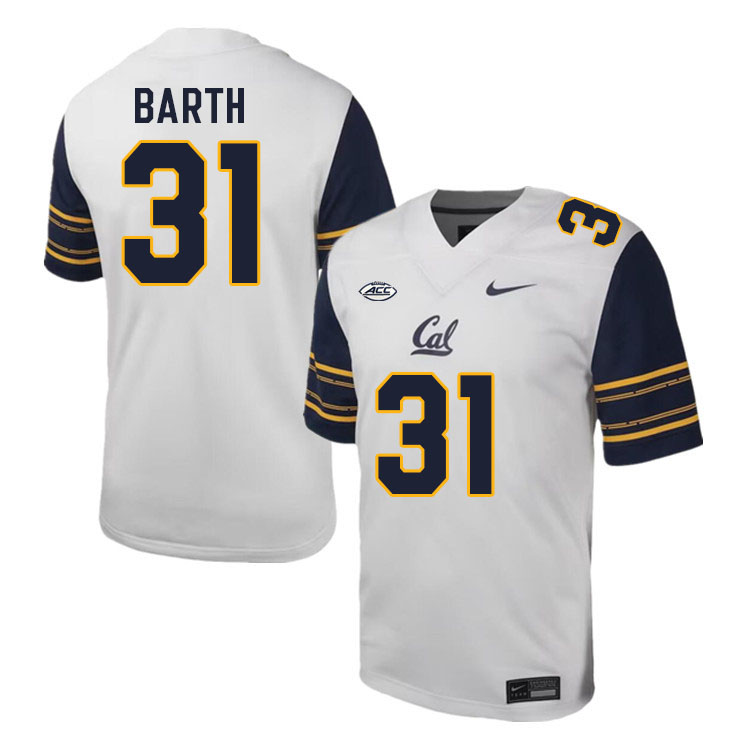 Men #31 Hunter Barth California Golden Bears ACC Conference College Football Jerseys Stitched Sale-W